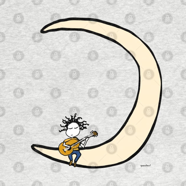 Moon and guitar by Guastevi